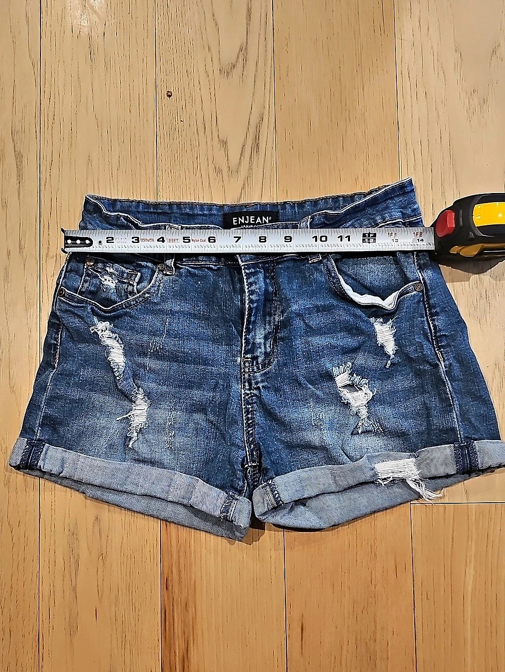ENJEAN Girls Denim Shorts Size Medium (8) Blue